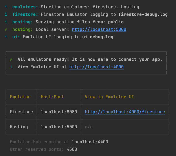 Firebase Local Emulator Suite