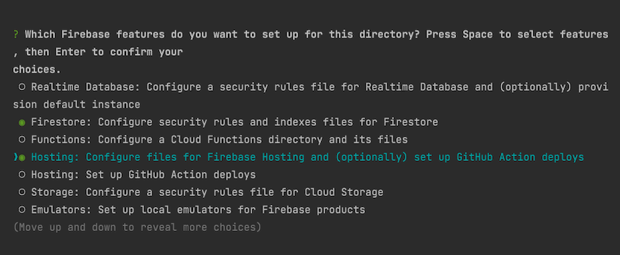 Through the Firebase project initialization process